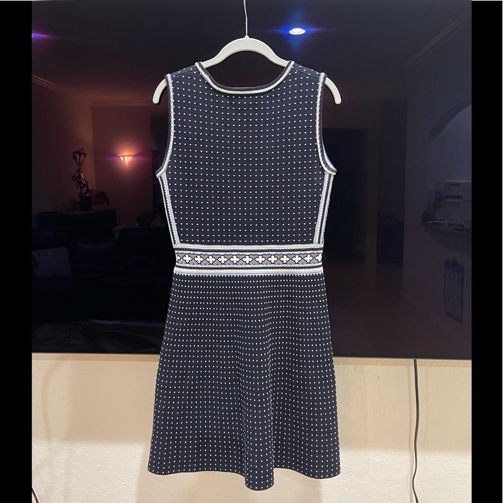 Tory Burch sleeveless navy blue dress- size small